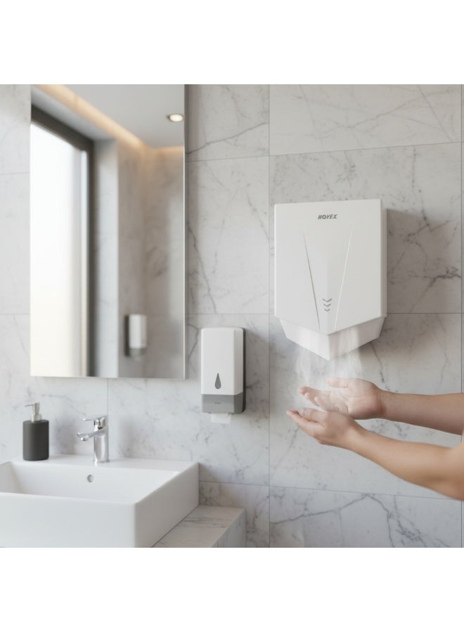 نوفيكس مجفف يدين أوتوماتيكي عالي السرعة NOVEX 1300 واط – طراز NHDA-06 | مستشعر بدون لمس | علامة تجارية بريطانية | 220-240 فولت | تصنيف IP23  مصنف - Image 2